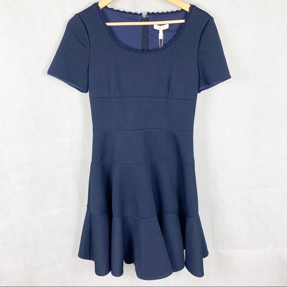 Rebecca Taylor Fit and flare Casual Dress Size 6 Navy